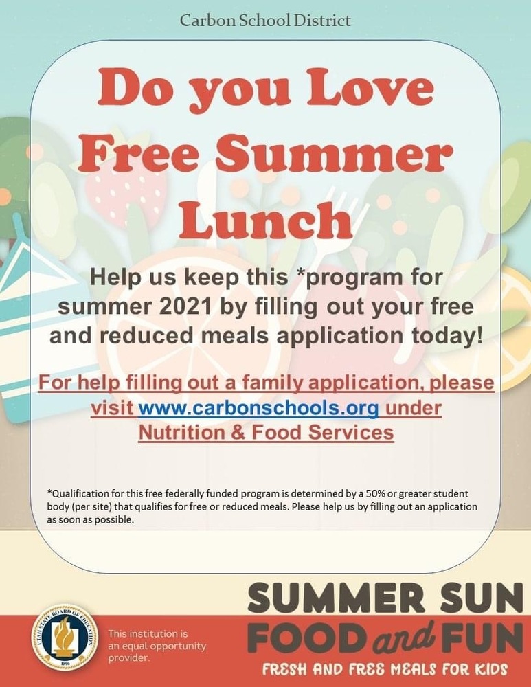 Summer Lunch information Castle Heights Elementary