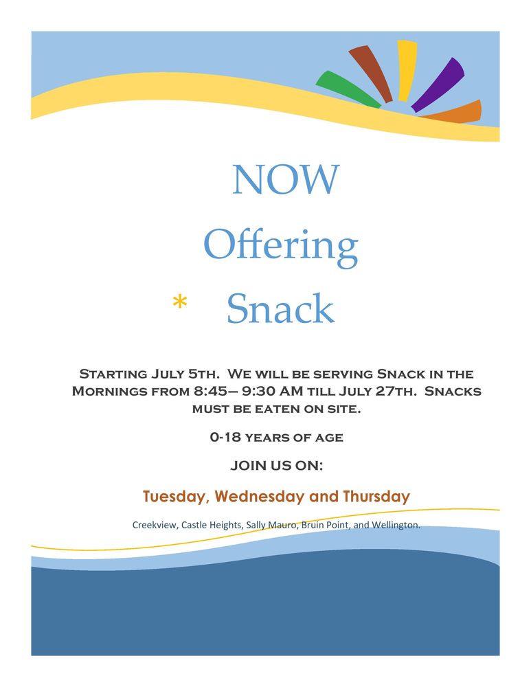 Summer snack now offered
