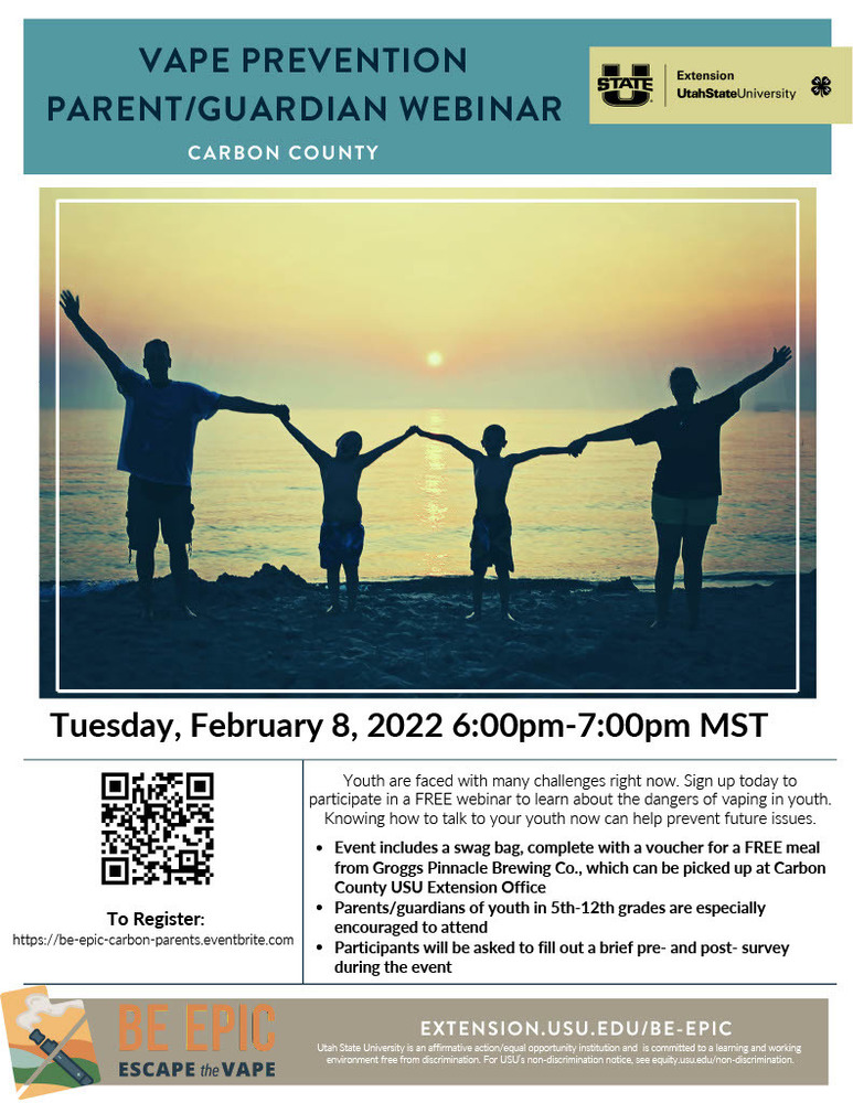 USU-Free Vape Prevention Webinar for Parents