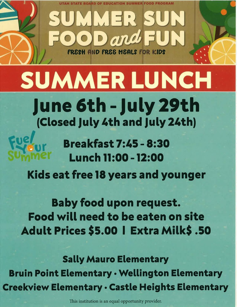 Summer Lunch information