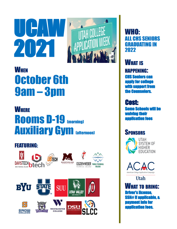 College Application Week to be held October 6th at Carbon High School