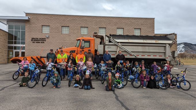 Bruin Point Students Recieve Bikes from UDOT