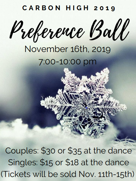 Preference Ball is Coming Saturday, November 16th!