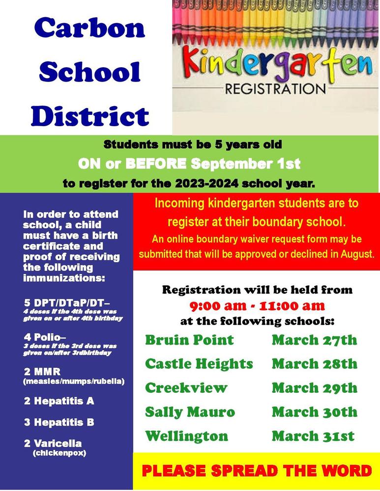 Kindergarten Registration coming soon