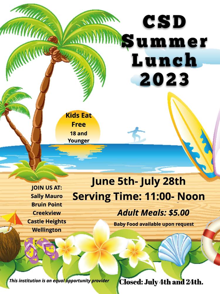 Summer Lunch information