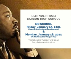 NO SCHOOL FRIDAY (1/15) AND MONDAY (1/18)