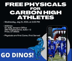FREE PHYSICALS OFFERED TO CARBON HIGH ATHLETES