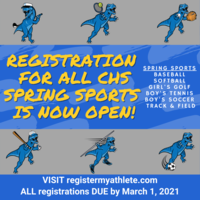 REGISTRATION FOR ALL SPRING SPORTS IS CURRENTLY OPEN