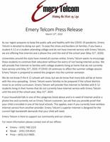 EMERY TELCOM PRESS RELEASE