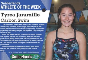 TYRCA JARAMILLO NAMED SUTHERLANDS ATHLETE OF THE WEEK