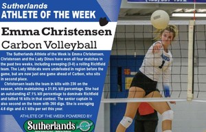 EMMA CHRISTENSEN NAMED SUTHERLANDS ATHLETE OF THE WEEK