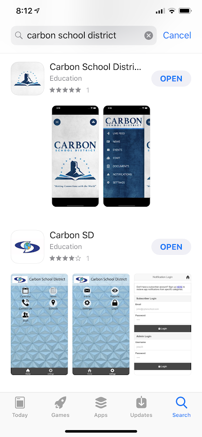 New Carbon School District App